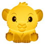Paladone Disney Simba Squishy Glo de El Rey León - Luz LED Recargable de Silicona, 2 Modos de Luz, 15 cm, Lámpara Decorativa Infantil, Oficial Disney