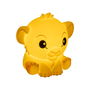 Paladone Disney Simba Squishy Glo de El Rey León - Luz LED Recargable de Silicona, 2 Modos de Luz, 15 cm, Lámpara Decorativa Infantil, Oficial Disney