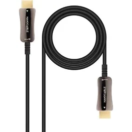 Nano Cable 10.15.2115 Cable HDMI 2.1 AOC 8K@60Hz 4K@120Hz 48Gbps Macho a Macho Negro 15m