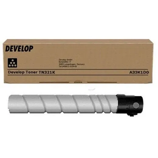 Develop Toner TN-321K / A33K1D0 Negro para Impresoras, Tóner de Recambio Original