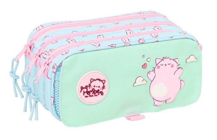 Safta Portatodo Triple Big Pembe "The Pink Cat", Maletín para Niños, 21.5x10x8 cm, Recomendado +36 Meses