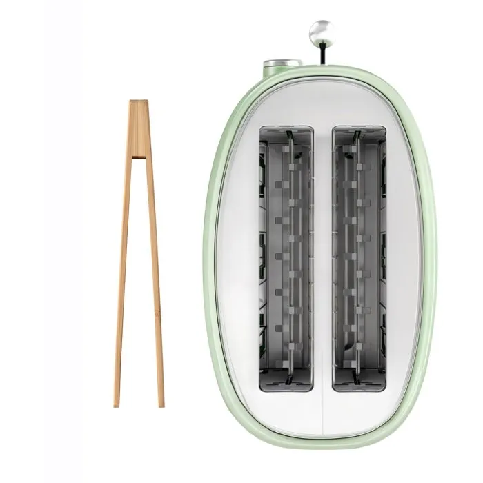 Sweiss Tostadora Vintage de 2 Rebanadas 850 W Verde con Termostato Regulable - GRS7