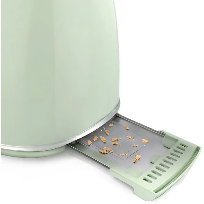 Sweiss Tostadora Vintage de 2 Rebanadas 850 W Verde con Termostato Regulable - GRS7