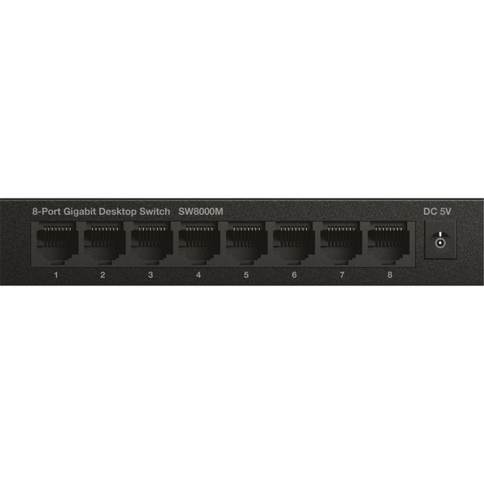 Strong SW 8000M Switch de 8 puertos Gigabit Ethernet Negro