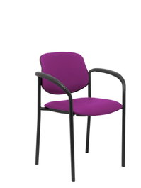 NOWY STYL Silla Styl tapizada en similpiel morado con brazos fijos