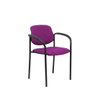 NOWY STYL Silla Styl tapizada en similpiel morado con brazos fijos