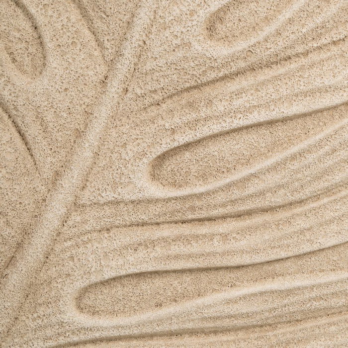 Jarrón Hojas Crema Cerámica Decoración 39 X 40 cm