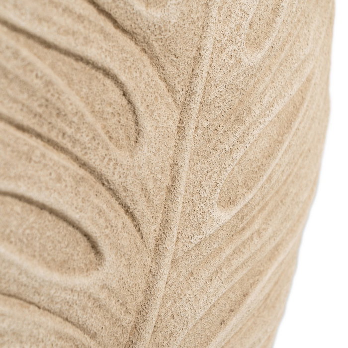 Jarrón Hojas Crema Cerámica Decoración 39 X 40 cm