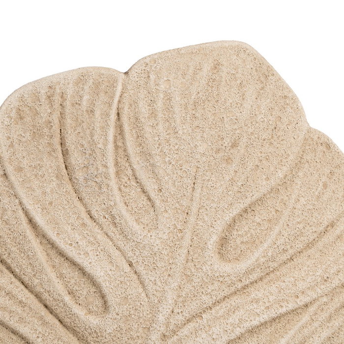 Jarrón Hojas Crema Cerámica Decoración 39 X 40 cm