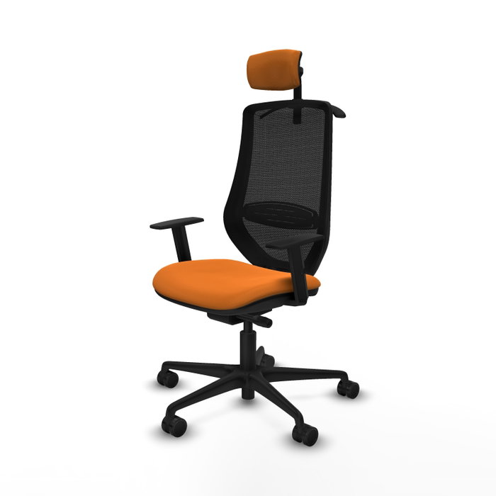 PIQUERAS Y CRESPO Silla de oficina Mardos con mecanismo Sincro/Traslack, Naranja y Negro PIQUERAS Y CRESPO Silla de oficina Mardos con mecanismo Sincro/Traslack, Naranja y Negro