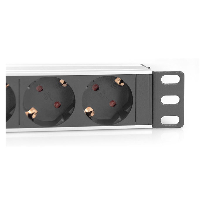 Digitus DN-95418 PDU de 10 pulgadas con 4 salidas AC Tipo F y perfil de aluminio Digitus DN-95418 PDU de 10 pulgadas con 4 salidas AC Tipo F y perfil de aluminio