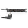 Digitus Regleta de enchufes 10 pulgadas DN-95418 con perfil de aluminio