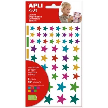 Apli Gomets Estrellas Removibles Multicolor 624 Unidades 6 Hojas