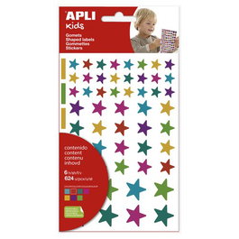 Apli Gomets Estrellas Removibles Multicolor 624 Unidades 6 Hojas