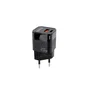 Tooq Cargador de Pared USB-C PD + USB-A QC 20W Negro TQWC-QCPD20