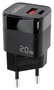 Tooq Cargador de Pared USB-C PD + USB-A QC 20W Negro TQWC-QCPD20