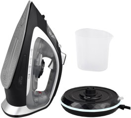 ADLER Adler AD 5043 Plancha de vapor inalámbrica negro y gris