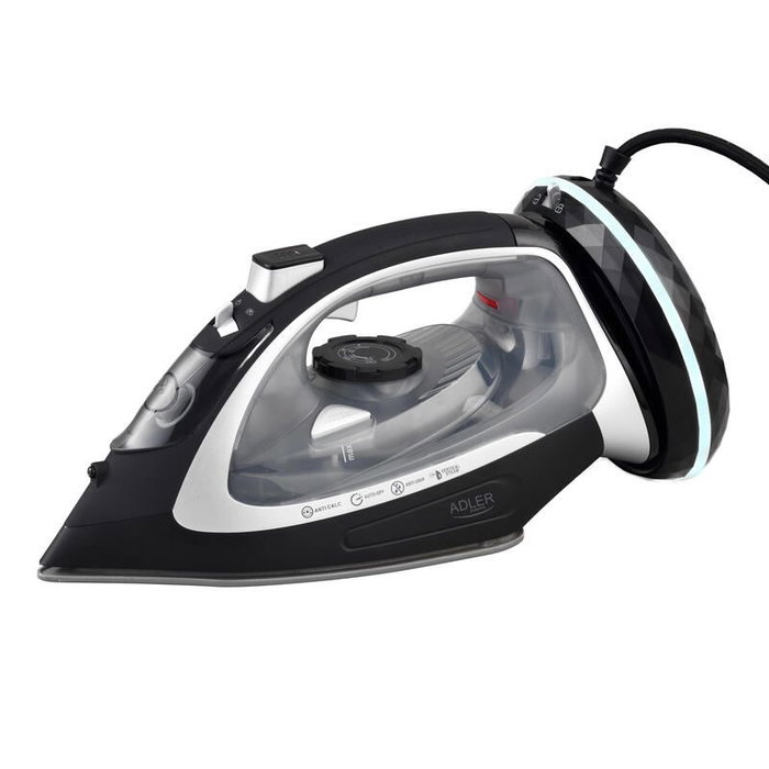 ADLER Adler AD 5043 Plancha de vapor inalámbrica negro y gris ADLER Adler AD 5043 Plancha de vapor inalámbrica negro y gris