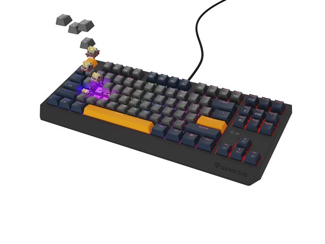 Genesis Thor 230 TKL Teclado Mecánico RGB Outemu Panda Hot-Swap Negro Azul