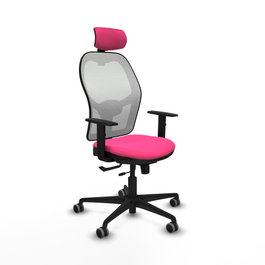 PIQUERAS Y CRESPO Silla de oficina Jorquera Rosa y Blanca
