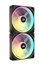 Corsair iCUE LINK QX140 RGB Kit de Inicio de 3 Ventiladores 140 mm Negro, Blanco