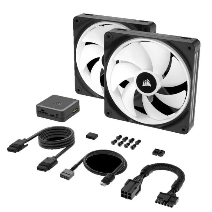 Corsair COR1690976660058 Serie QX RGB iCUE LINK QX140 RGB Ventilación de PC 140 mm Kit de Inicio Corsair COR1690976660058 Serie QX RGB iCUE LINK QX140 RGB Ventilación de PC 140 mm Kit de Inicio