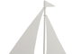 DKD Home Decor Decoración Velero en Paulownia y Metal Blanco y Natural
