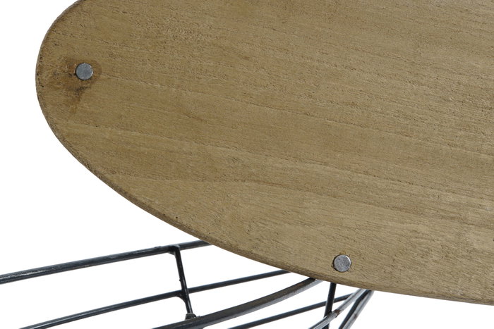DKD Home Decor Decoración Velero en Paulownia y Metal Blanco y Natural