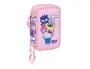 Safta Plumier Escolar Hello Kitty & Friends Triple Cremallera, 37 Piezas, Dimensiones 195x125x55 mm