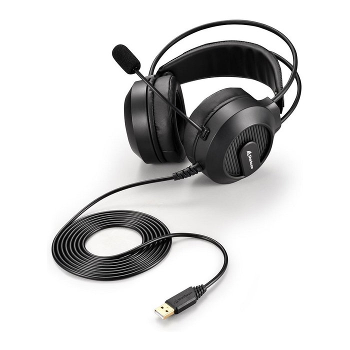 Sharkoon Skiller SGH20 Auriculares Gaming Alambricos Circumaural USB Negro para Juegos con Microfono Boom