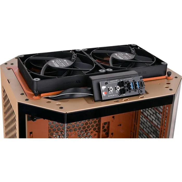 Thermaltake CA-1Y4.00SGWN.00 The Tower 300 Gabinete para PC Mini Torre sin Fuente, Factor de Forma Micro-ATX, Color Arena y Grava