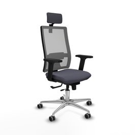 PIQUERAS Y CRESPO Silla de oficina Horna con mecanismo Sincro/Traslack Gris