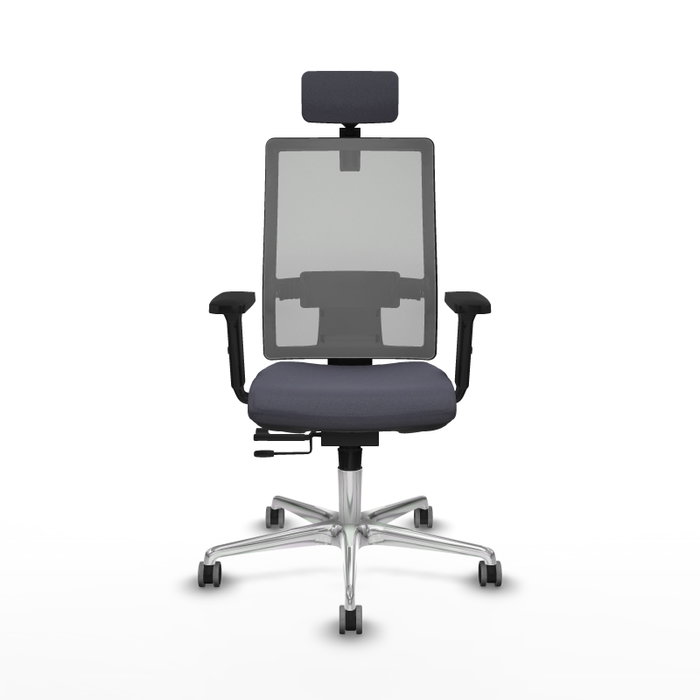 PIQUERAS Y CRESPO Silla de oficina Horna con mecanismo Sincro/Traslack Gris