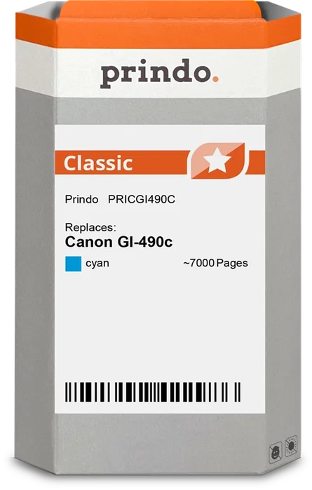 Prindo Cartucho de tinta cian PRICGI490C Classic Prindo Cartucho de tinta cian PRICGI490C Classic