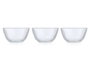 Vivalto Set 3 Cuenco Aperitivo Rombos 270 ml - Transparente Vidrio - 32x7x6 cm (Set de 12)