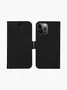 Dbramante1928 Funda cartera Stockholm para Apple iPhone 12/12 Pro, 15,5 cm (6.1"), cuero vegano, carga inalámbrica, negro - 3 bolsillos para tarjetas