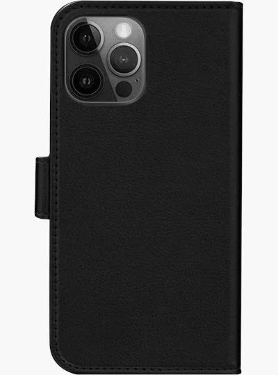 Dbramante1928 Funda cartera Stockholm para Apple iPhone 12/12 Pro, 15,5 cm (6.1"), cuero vegano, carga inalámbrica, negro - 3 bolsillos para tarjetas