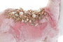 DKD Home Decor Figura de Reno Rosa y Dorado