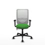 PIQUERAS Y CRESPO Silla de oficina Zulema con mecanismo Sincro/Traslack, Verde y Blanco