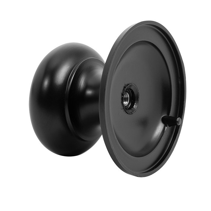 Jandel Pomo Puerta Chato Opaco D67 Negro Mate Base Diametro 85Mm