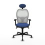 PIQUERAS Y CRESPO Silla de oficina Jorquera Azul Marino y Blanco