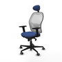 PIQUERAS Y CRESPO Silla de oficina Jorquera Azul Marino y Blanco
