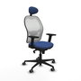 PIQUERAS Y CRESPO Silla de oficina Jorquera Azul Marino y Blanco