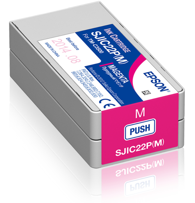 Epson Cartucho de Tinta SJIC22P(M) Magenta para ColorWorks C3500 Epson Cartucho de Tinta SJIC22P(M) Magenta para ColorWorks C3500