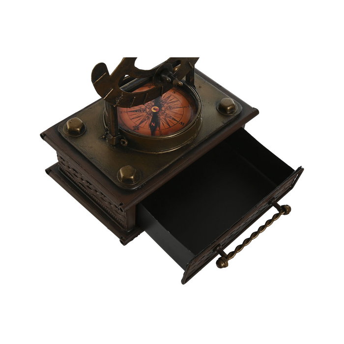 DKD Home Decor Figura de Metal Telescopio Bronce