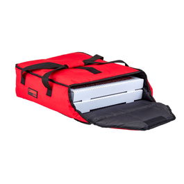 CAMBRO - GBP216-521 - Bolsa isotérmica porta pizzas para delivery - (Porta 2 cajas de 40,6 cm ó 3 cajas de 35,5 cm) - 42 x 46 x 16,5 cm - Rojo