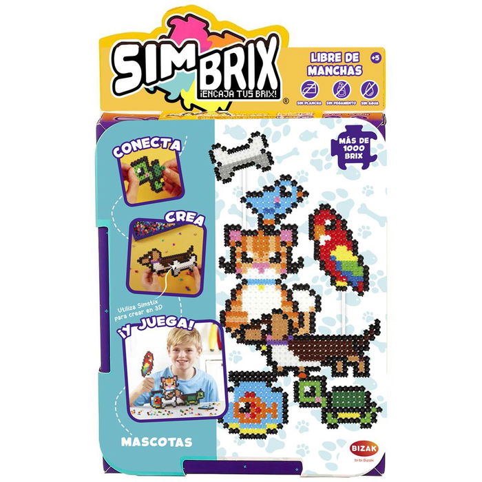 Bizak Simbrix 64008004 Pack Inicio, Juego de Manualidades con más de 1000 Bricks y Plantillas para Crear Figuras 2D, Recomendado para Mayores de 5 Años Bizak Simbrix 64008004 Pack Inicio, Juego de Manualidades con más de 1000 Bricks y Plantillas para Crear Figuras 2D, Recomendado para Mayores de 5 Años