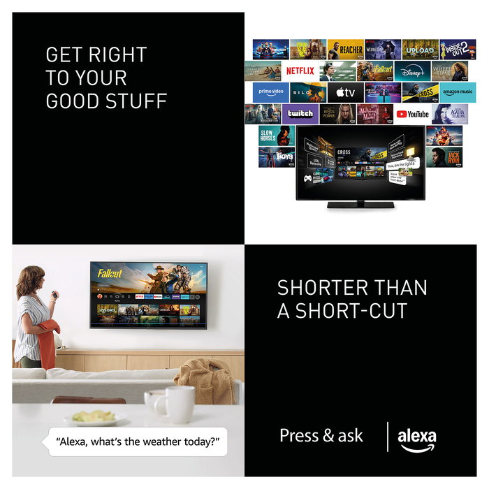 Panasonic TV-55W85BEZ Smart TV 139 cm (55") 4K Ultra HD QLED 120Hz Fire OS Dolby Vision HDR10+ HDMI 2.1 Bluetooth Negro