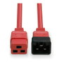 Lindy Cable alargador de alimentación C19 a C20, 1 m, Rojo