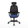 PIQUERAS Y CRESPO Silla de oficina Cilanco con mecanismo Sincro/Traslack, Azul marino y Negro